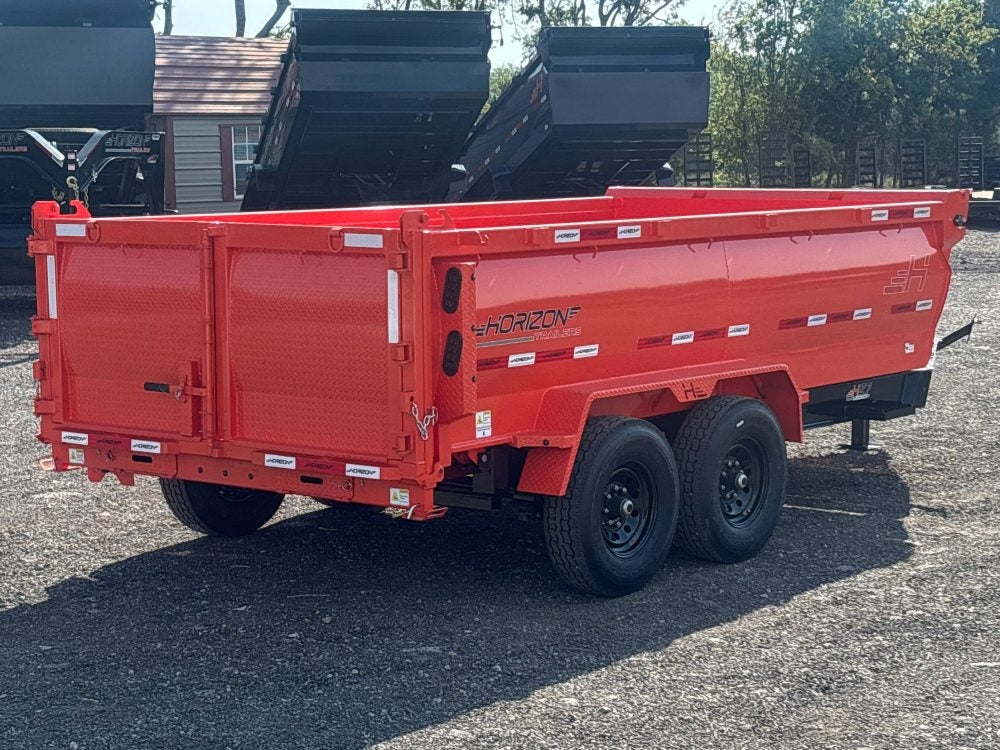 14' HZ7 Dump 36" Sides - 7K Axles - 620 Scissor - Bumper Pull Dump - Dump Trailers - TrailerSwap