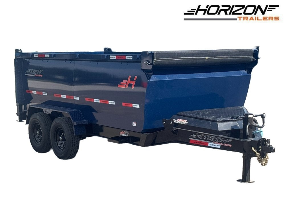 14' HZ7 Dump 48" Sides - 7K Axles - 620 Scissor - Bumper Pull Dump - Dump Trailers - TrailerSwap