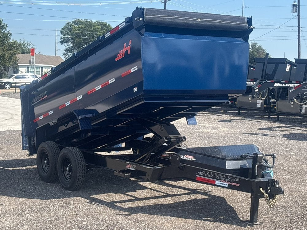 14' HZ7 Dump 48" Sides - 7K Axles - 620 Scissor - Bumper Pull Dump - Dump Trailers - TrailerSwap