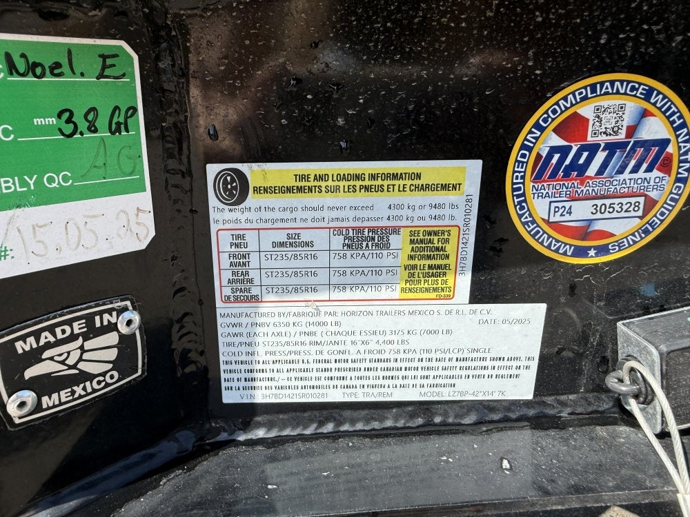 14' LZ7 Dump Trailer 42" Walls - Telescopic Lift - 14K GWVR - Hydraulic Jacks - 3 Way Door - Ramps - Bumper Pull Dump - Dump Trailers - TrailerSwap