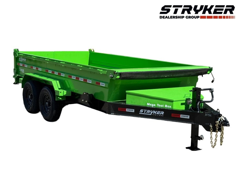 14' SDT Dump Trailer 24" Side Walls - 521 Scissor Lift - 3 Way Gate - Bumper Pull Dump - Dump Trailers - TrailerSwap