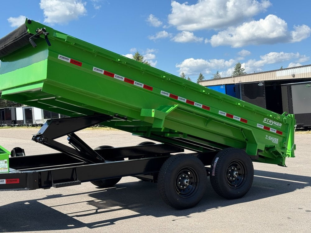 14' SDT Dump Trailer 24" Side Walls - 521 Scissor Lift - 3 Way Gate - Bumper Pull Dump - Dump Trailers - TrailerSwap