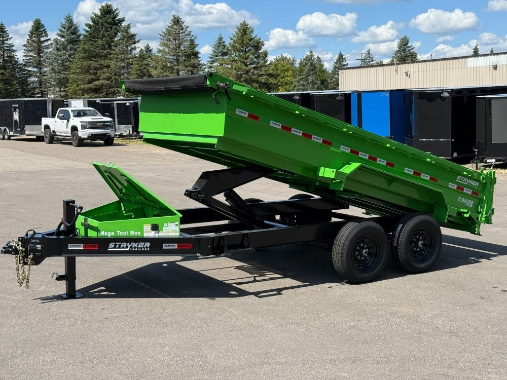 14' SDT Dump Trailer 24" Side Walls - 521 Scissor Lift - 3 Way Gate - Bumper Pull Dump - Dump Trailers - TrailerSwap