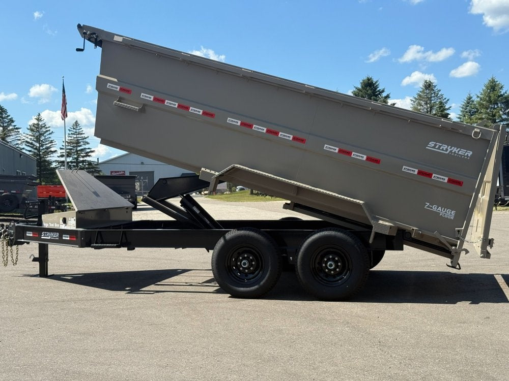 14' SDT Dump Trailer 48" Side Walls - 620 Scissor Lift - 3 Way Gate - Bumper Pull Dump - Dump Trailers - TrailerSwap