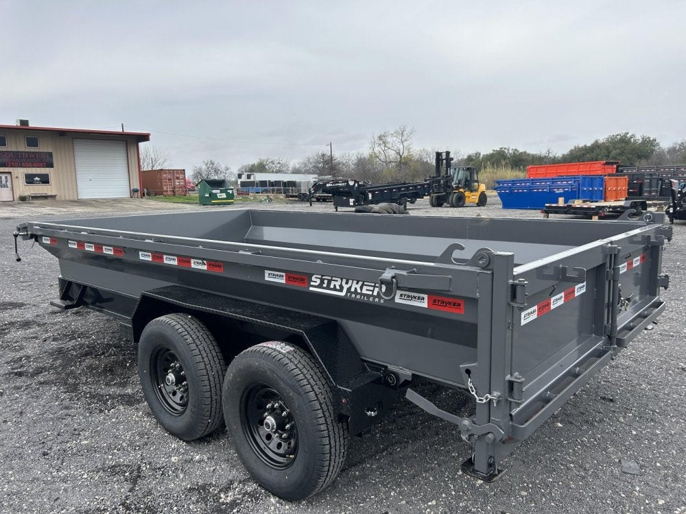 14' Stryker EDT Bumper Pull Dump Trailer 20" Side Walls - (2) 7k Axles - Bumper Pull Dump - Dump Trailers - TrailerSwap