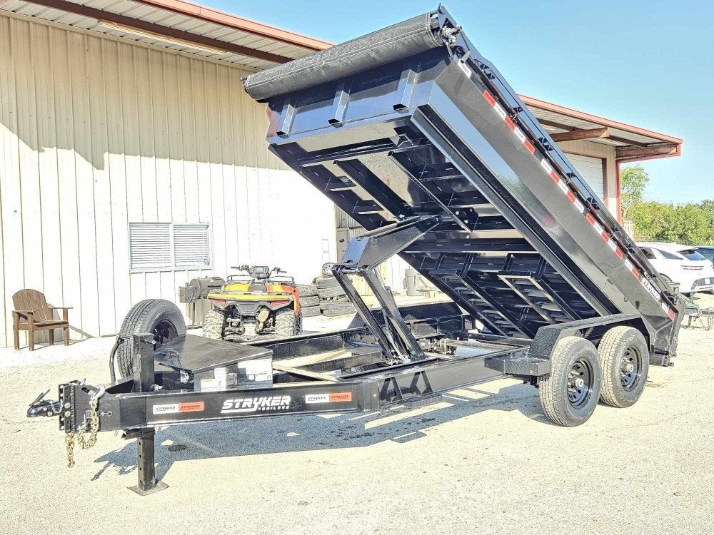 14' Stryker EDT Bumper Pull Dump Trailer 20" Side Walls - (2) 7k Axles - Bumper Pull Dump - Dump Trailers - TrailerSwap