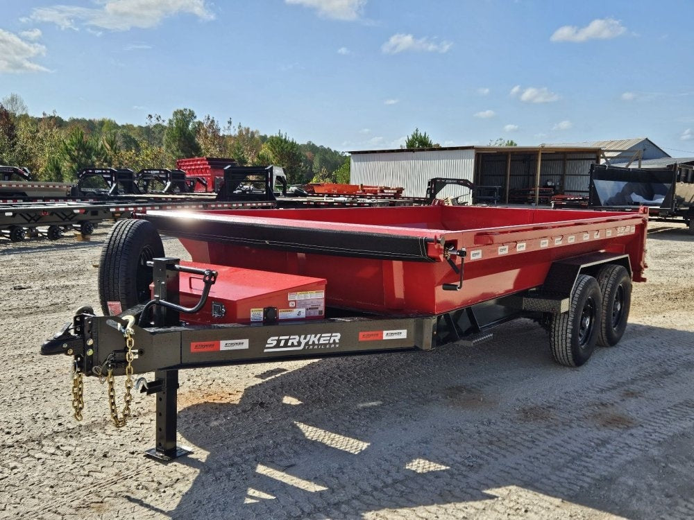 14' Stryker EDT Bumper Pull Dump Trailer 20" Side Walls - (2) 7k Axles - Bumper Pull Dump - Dump Trailers - TrailerSwap