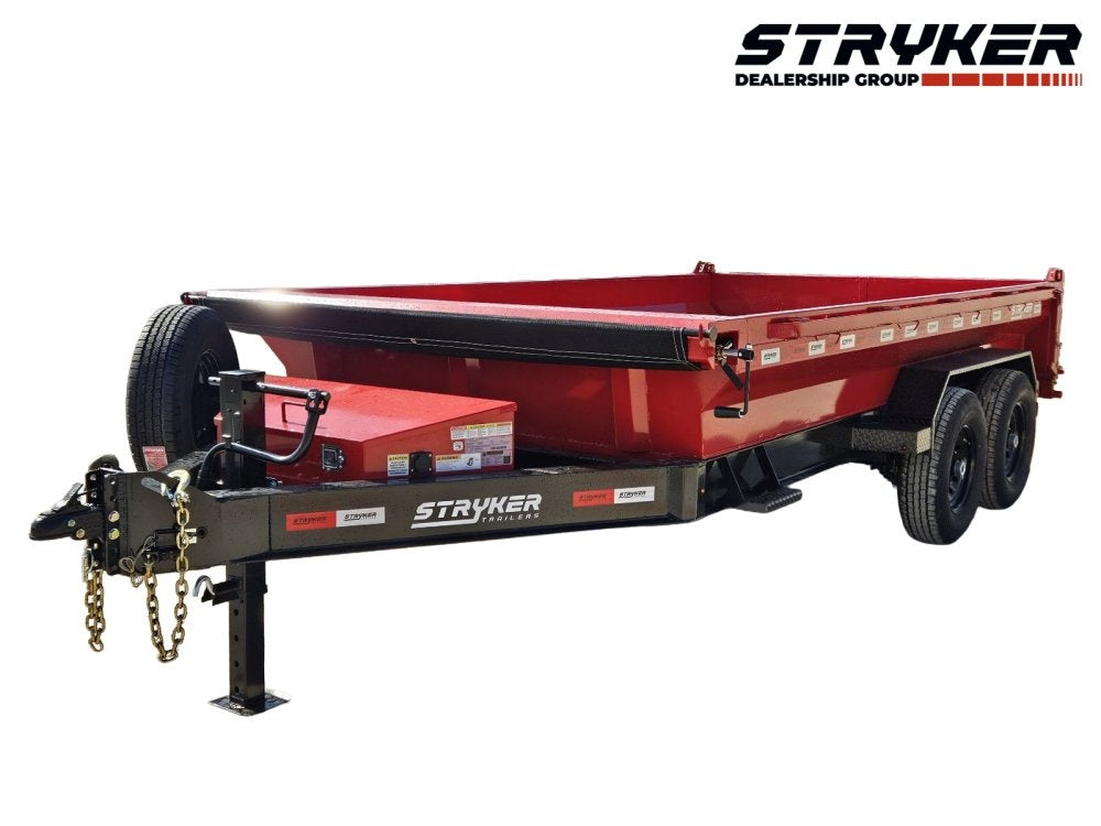 14' Stryker EDT Bumper Pull Dump Trailer 20" Side Walls - (2) 7k Axles - Bumper Pull Dump - Dump Trailers - TrailerSwap