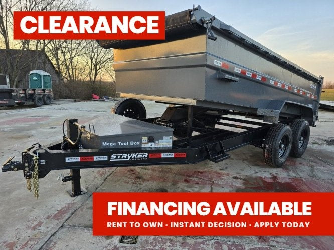 14' Stryker SDT Bumper Pull Dump Trailer 36" Side Walls - (2) 7k Axles - Bumper Pull Dump - Dump Trailers - TrailerSwap
