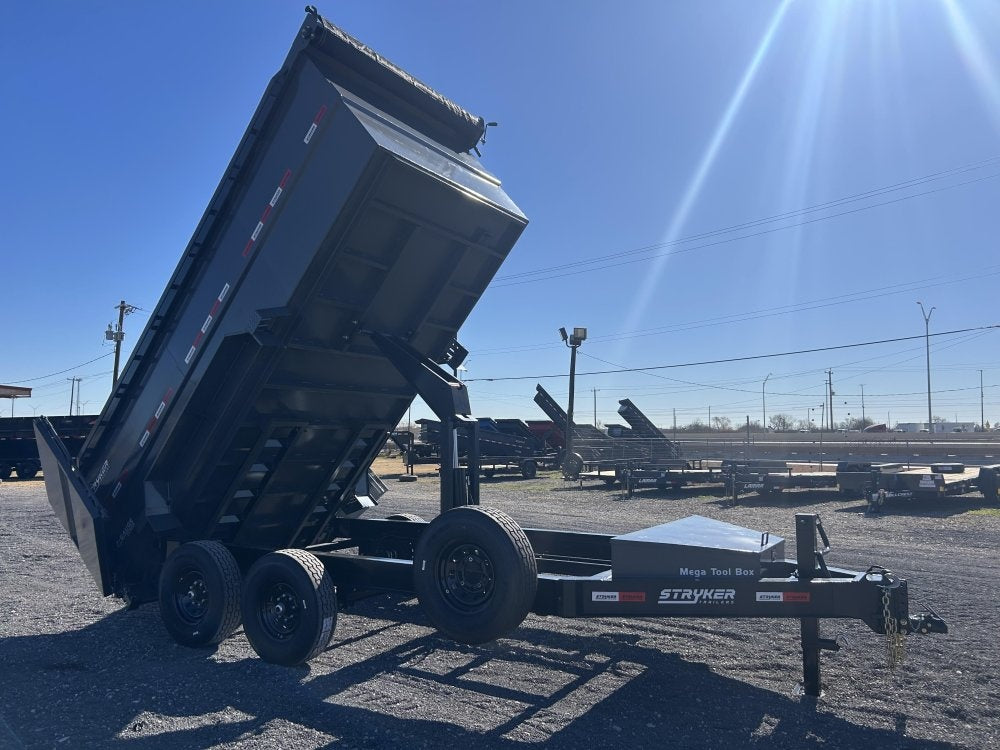 14' Stryker SDT Bumper Pull Dump Trailer 48" Side Walls - (2) 7k Axles - Bumper Pull Dump - Dump Trailers - TrailerSwap