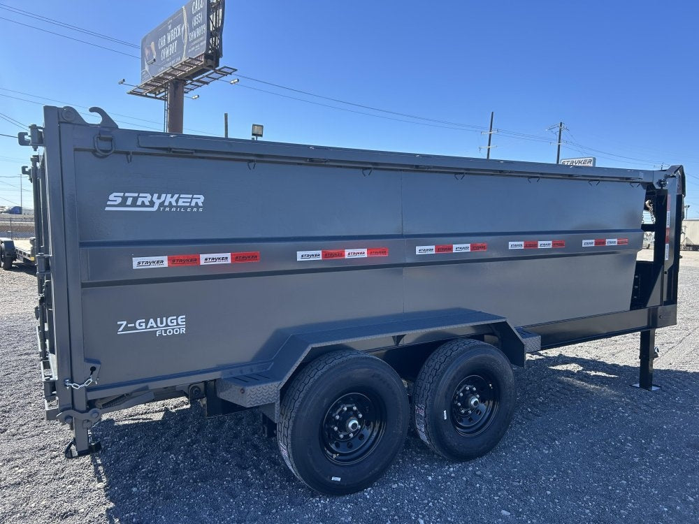 14' Stryker SDT Gooseneck Dump Trailer 48" Side Walls - (2) 7k Axles - Gooseneck Dump - Dump Trailers - TrailerSwap