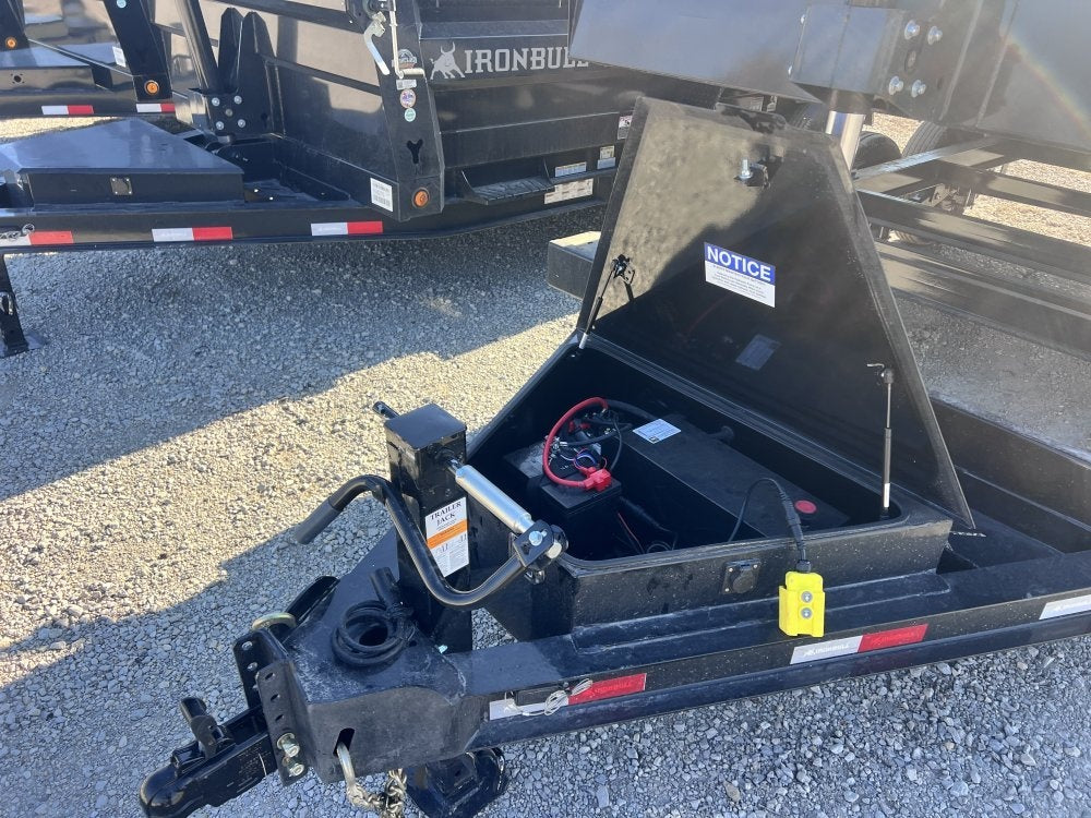 14' x 83" Iron Bull DTB Bumper Pull Dump Trailer 24" Side Walls - (2) 7,000 lb Axles, Telescopic - Bumper Pull Dump - Dump Trailers - Stryker Dealership Group