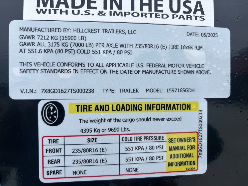 16' Dump Trailer GN 40" Side Walls - Telescopic Lift - 7k Axles - Bumper Pull Dump - Dump Trailers - TrailerSwap