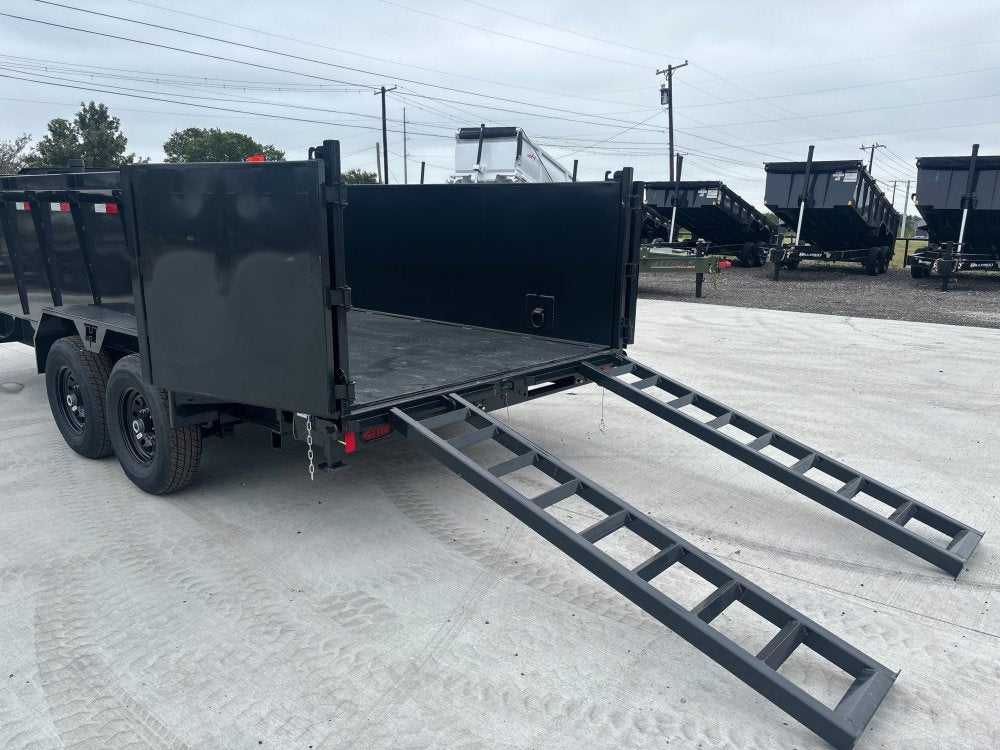 16' Dump Trailer GN 40" Side Walls - Telescopic Lift - 7k Axles - Bumper Pull Dump - Dump Trailers - TrailerSwap