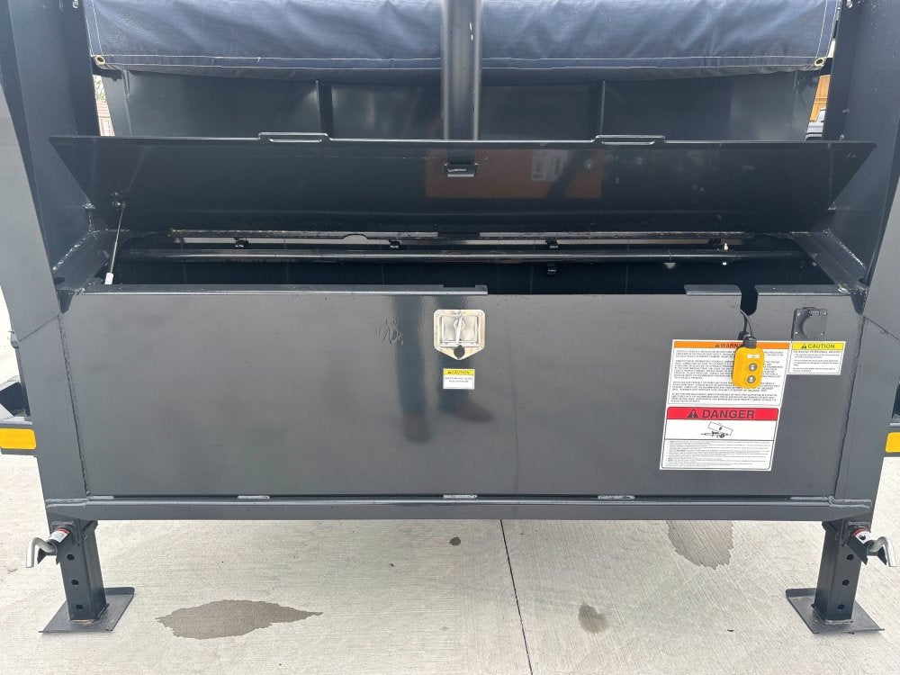 16' Dump Trailer GN 40" Side Walls - Telescopic Lift - 7k Axles - Bumper Pull Dump - Dump Trailers - TrailerSwap