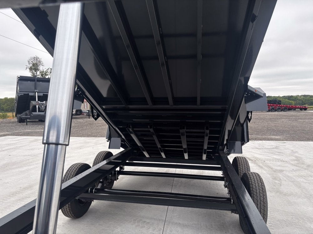 16' Dump Trailer GN 40" Side Walls - Telescopic Lift - 7k Axles - Gooseneck Dump - Dump Trailers - TrailerSwap