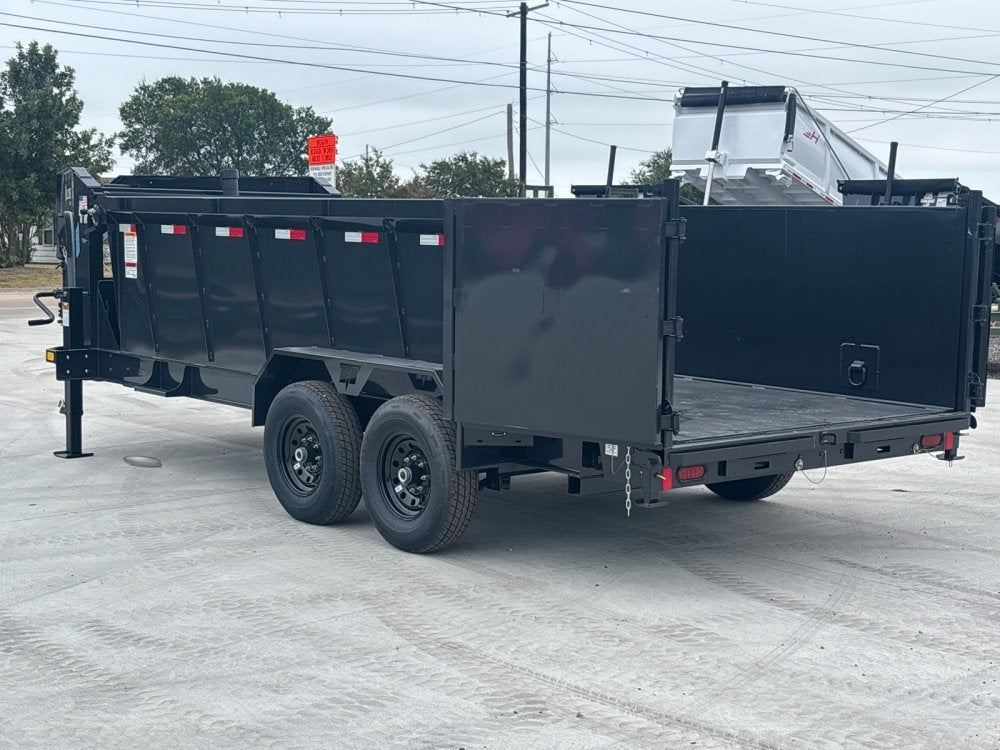 16' Dump Trailer GN 40" Side Walls - Telescopic Lift - 7k Axles - Gooseneck Dump - Dump Trailers - TrailerSwap