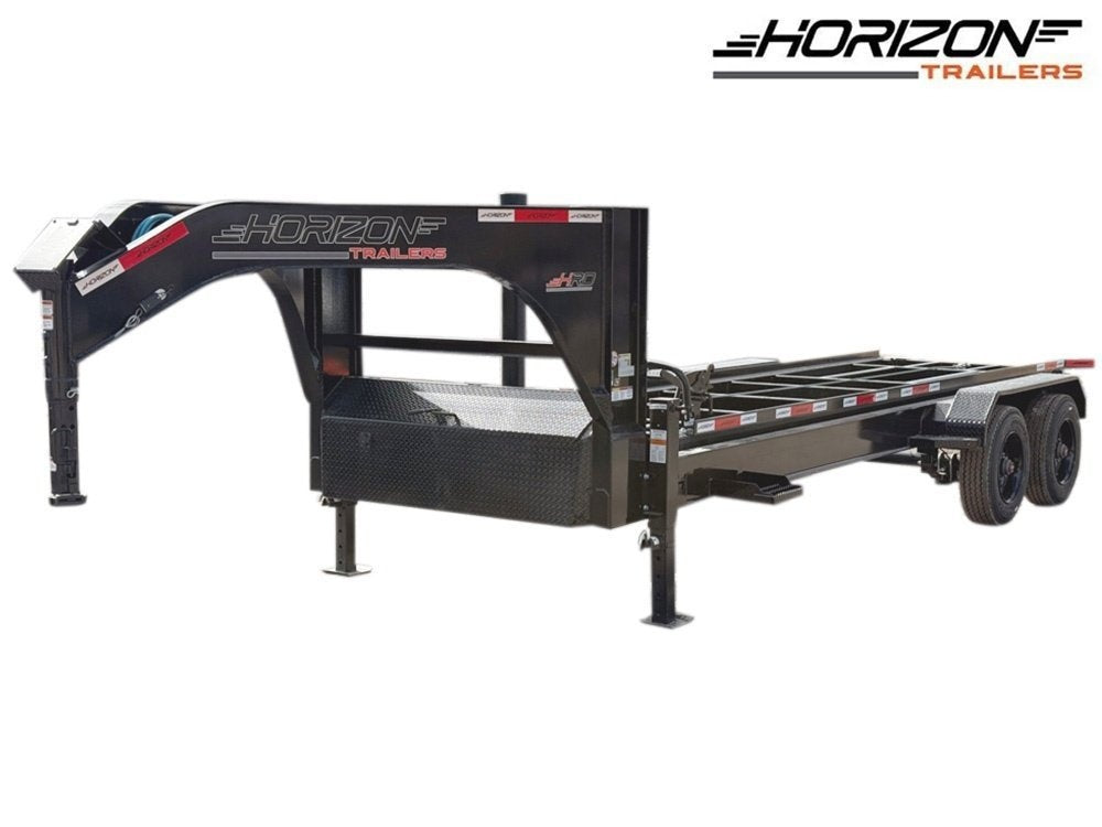 16' Horizon HRD Gooseneck Roll Off Base Trailer Telescopic 12K Lift - (2) 10k Axles - Roll Off Base Trailer - RO 16' Gooseneck - TrailerSwap