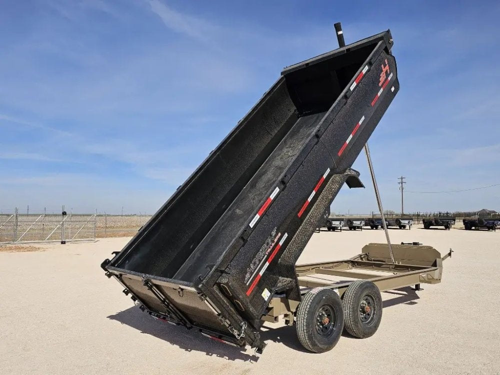 16' Horizon HZ7 Bumper Pull Dump Trailer 36" Side Walls - (2) 8K Axles - Bumper Pull Dump - TrailerSwap
