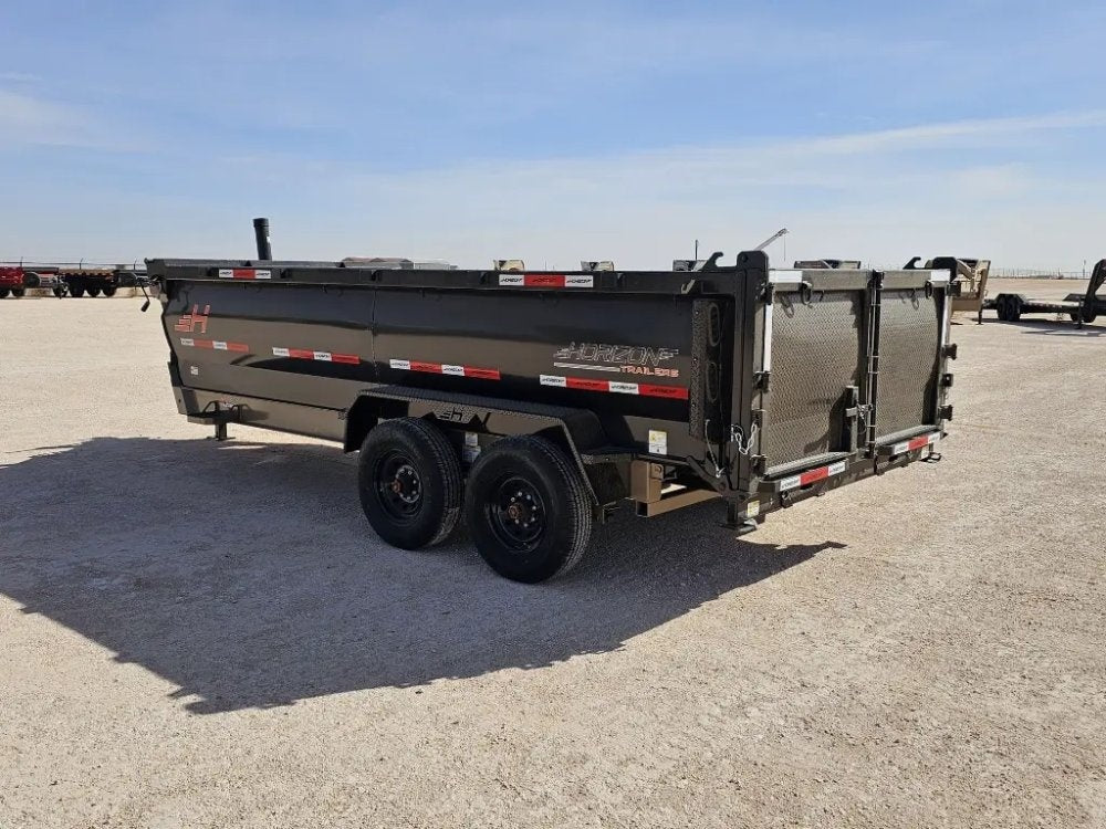 16' Horizon HZ7 Bumper Pull Dump Trailer 36" Side Walls - (2) 8K Axles - Bumper Pull Dump - TrailerSwap
