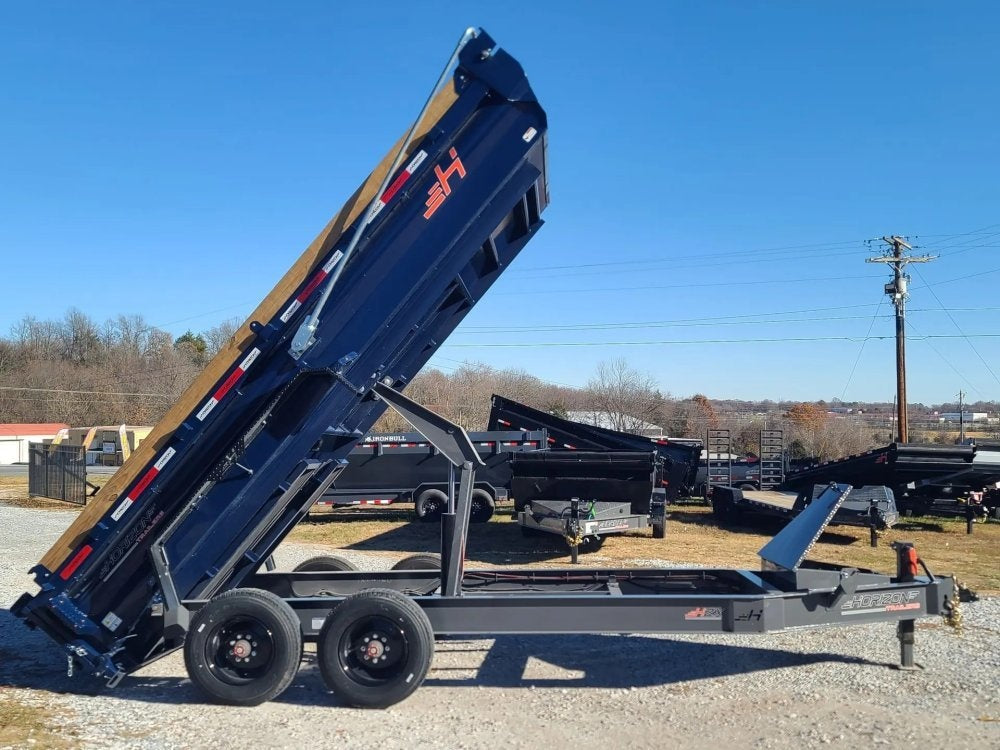 16' Horizon HZX Gooseneck Dump Trailer 24" Side Walls - (2) 10K Axles - Gooseneck Dump - TrailerSwap
