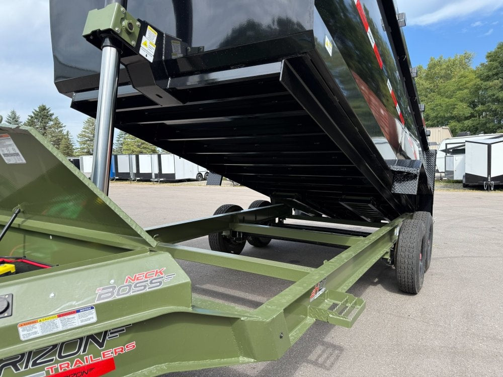 16' HZ7 Dump 48" Sides - 8K Axles - 12 Ton Telescopic Lift - 14 Ply Tires, 2 Speed Jack - Bumper Pull Dump - Dump Trailers - TrailerSwap
