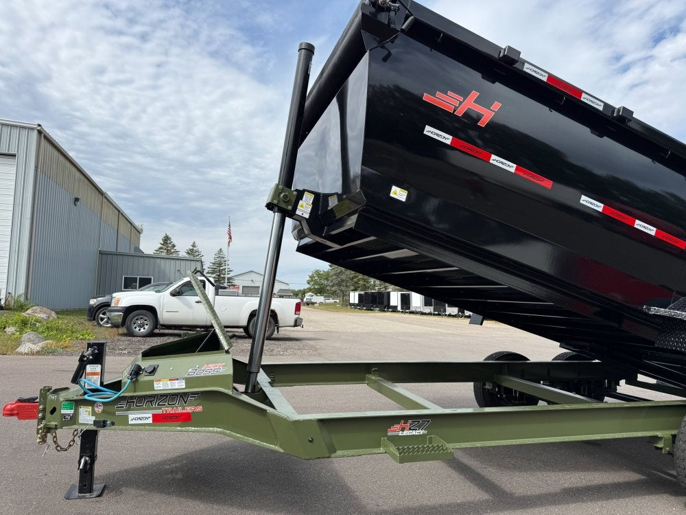 16' HZ7 Dump 48" Sides - 8K Axles - 12 Ton Telescopic Lift - 14 Ply Tires, 2 Speed Jack - Bumper Pull Dump - Dump Trailers - TrailerSwap