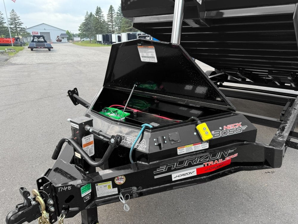 16' HZ7 Dump 48" Sides - 8K Axles - 12 Ton Telescopic Lift - 14 Ply Tires, 2 Speed Jack - Bumper Pull Dump - Dump Trailers - TrailerSwap