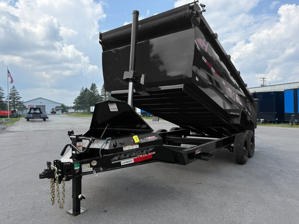 16' HZ7 Dump 48" Sides - 8K Axles - 12 Ton Telescopic Lift - 14 Ply Tires, 2 Speed Jack - Bumper Pull Dump - Dump Trailers - TrailerSwap