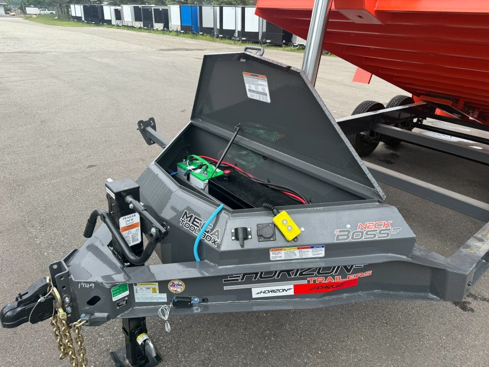 16' HZ7 Dump 48" Sides - 8K Axles - 12 Ton Telescopic Lift - 14 Ply Tires, 2 Speed Jack - Bumper Pull Dump - Dump Trailers - TrailerSwap