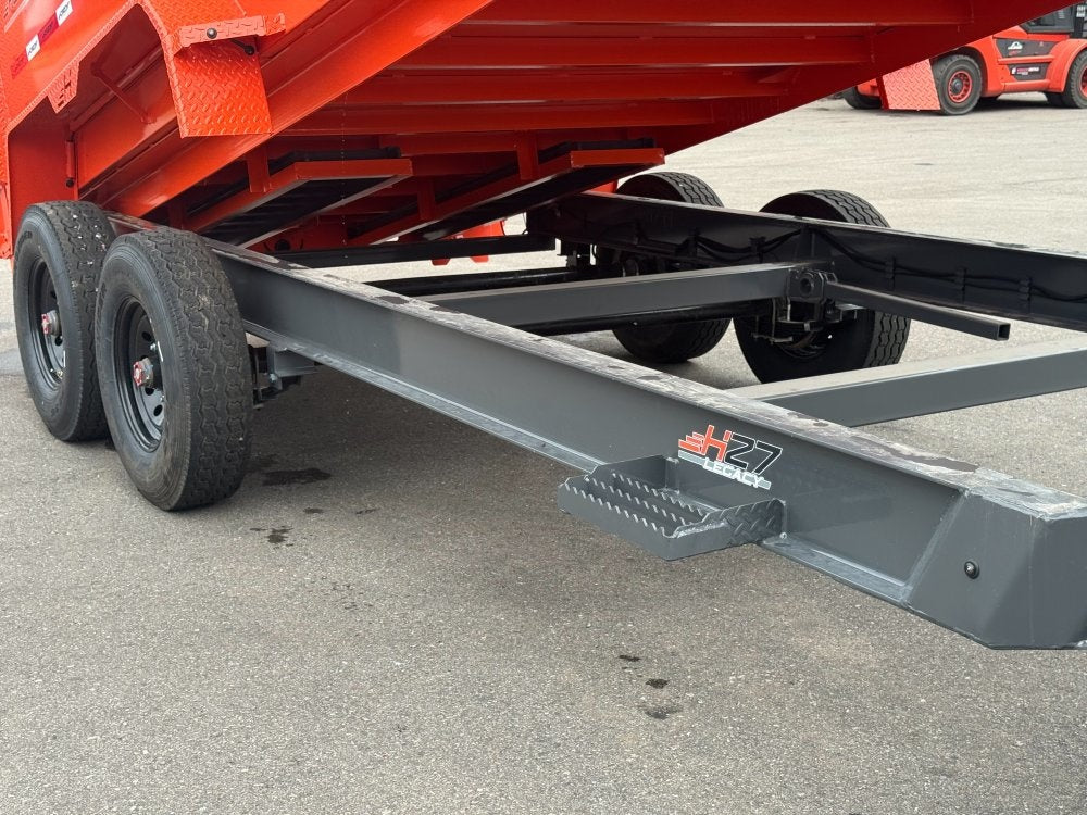 16' HZ7 Dump 48" Sides - 8K Axles - 12 Ton Telescopic Lift - 14 Ply Tires, 2 Speed Jack - Bumper Pull Dump - Dump Trailers - TrailerSwap