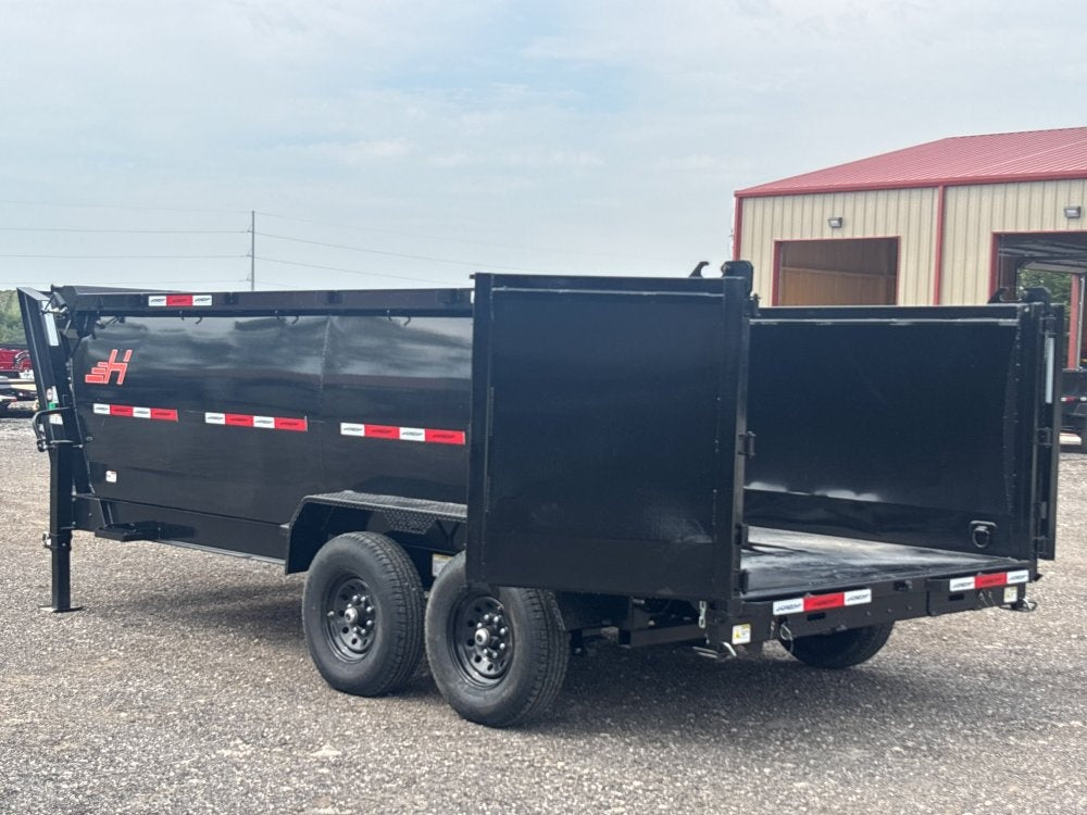 16' HZ7 GN Dump 48" Sides - 7K Axles - Gooseneck Dump - Dump Trailers - TrailerSwap