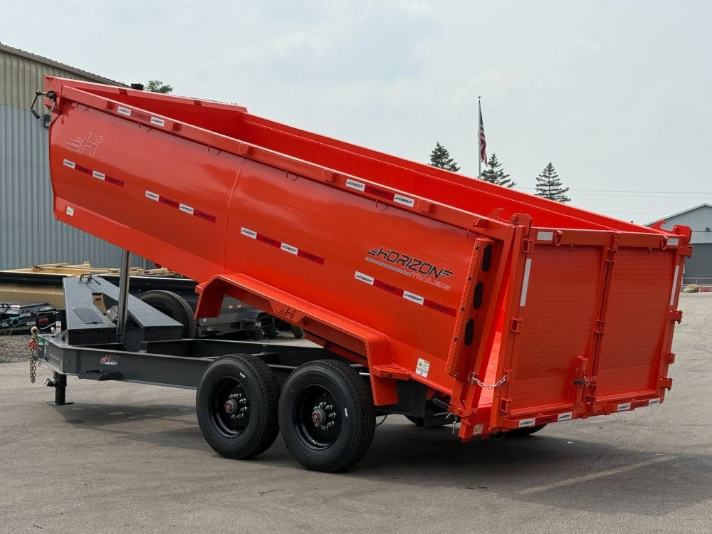 16' HZX BP Dump Trailer 10K Axles 4' High Sides - Bumper Pull Dump - Dump Trailers - TrailerSwap