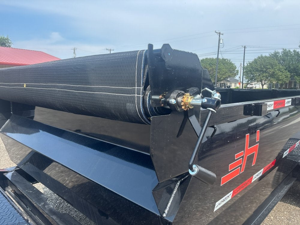 16' LZ7 Dump Trailer 38" Walls - Scissor Lift - 14K GWVR - 14ply Tires - 3 Way Door - Ramps - Bumper Pull Dump - Dump Trailers - TrailerSwap