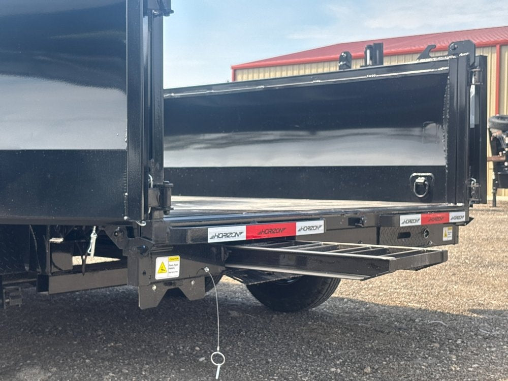 16' LZ7 Dump Trailer 38" Walls - Scissor Lift - 14K GWVR - 14ply Tires - 3 Way Door - Ramps - Bumper Pull Dump - Dump Trailers - TrailerSwap