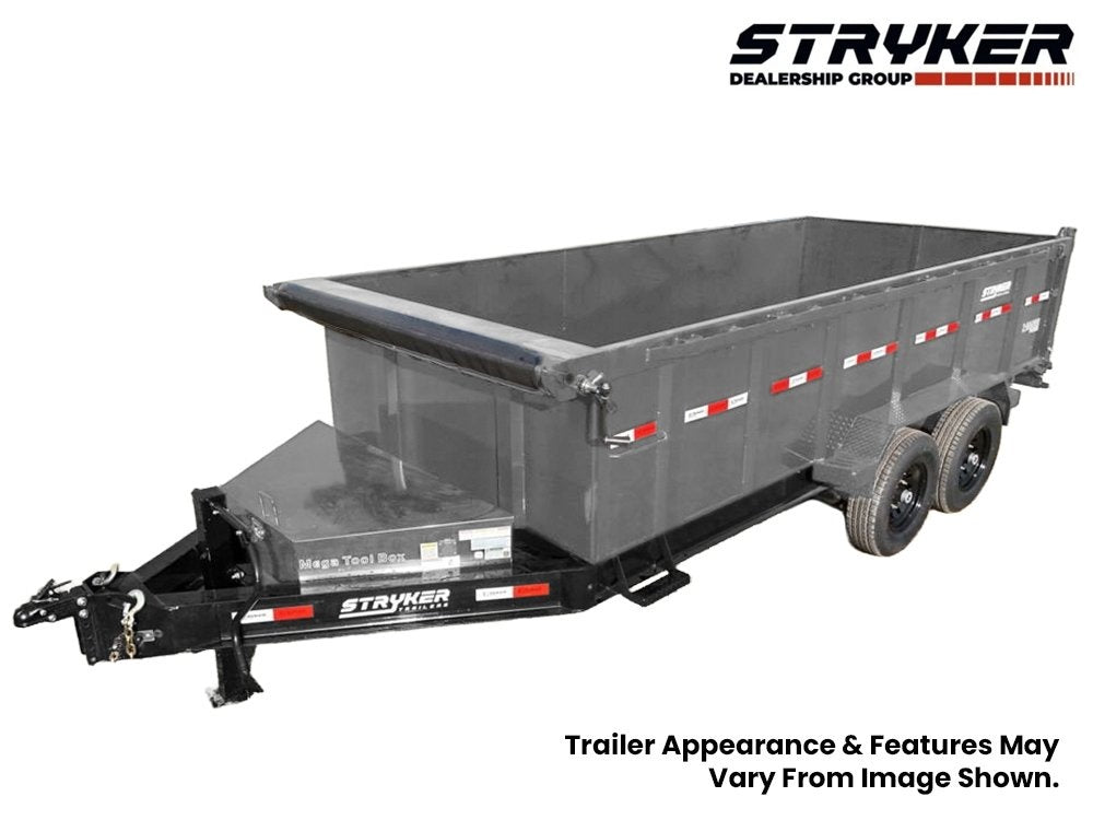 16' SDT Dump Trailer 36" Side Walls - 620 Scissor Lift - 3 Way Gate - Bumper Pull Dump - Dump Trailers - TrailerSwap