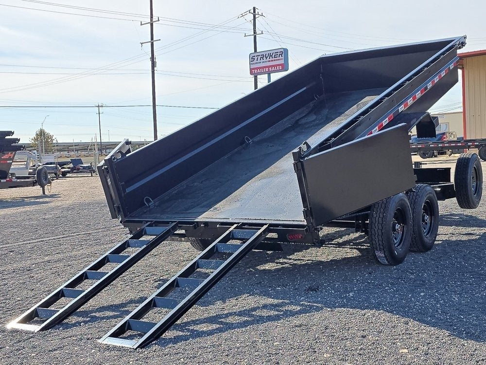 16' Stryker SDT Bumper Pull Dump Trailer 24" Side Walls - (2) 7k Axles - Bumper Pull Dump - Dump Trailers - TrailerSwap
