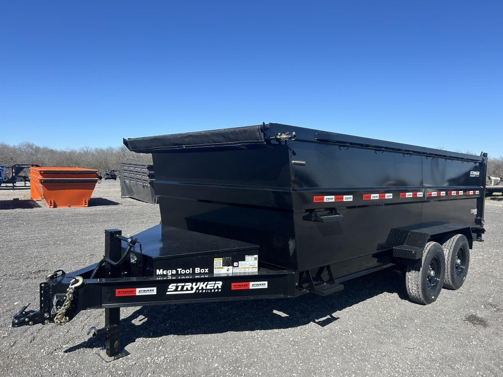 16' Stryker SDT Bumper Pull Dump Trailer 48" Side Walls - (2) 7k Axles - Bumper Pull Dump - Dump Trailers - TrailerSwap