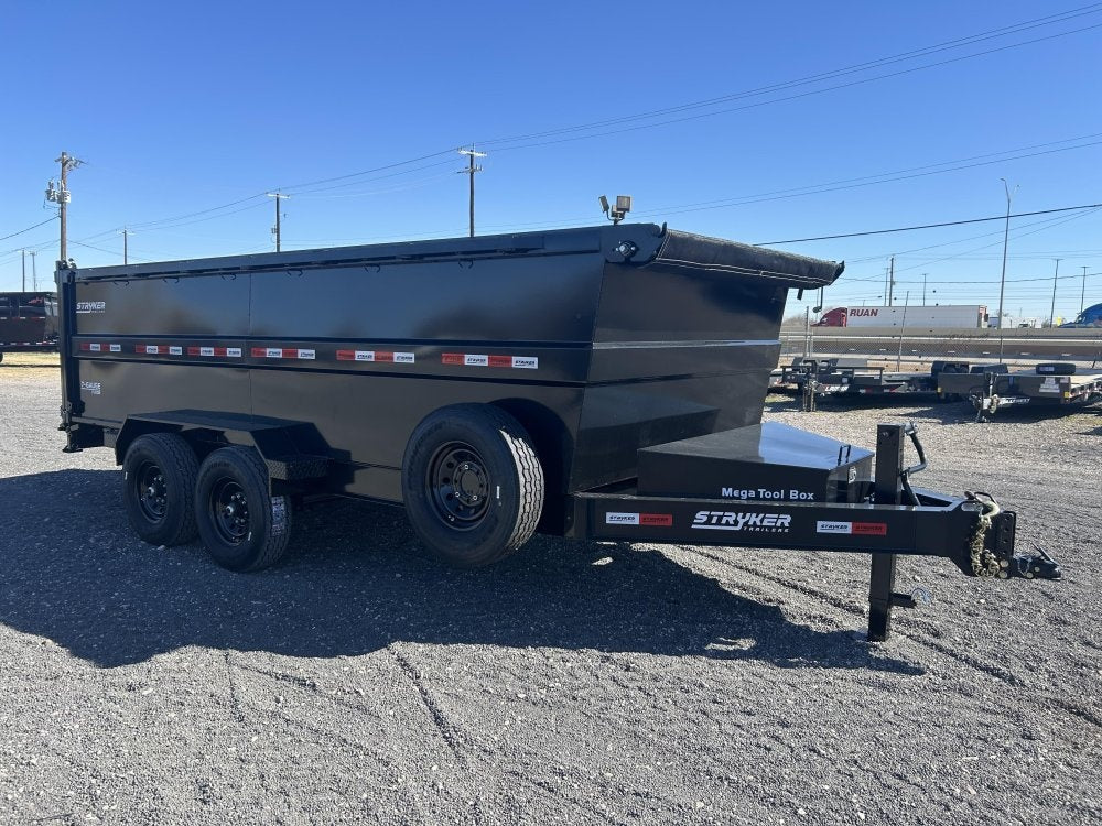16' Stryker SDT Bumper Pull Dump Trailer 48" Side Walls - (2) 7k Axles - Bumper Pull Dump - Dump Trailers - TrailerSwap