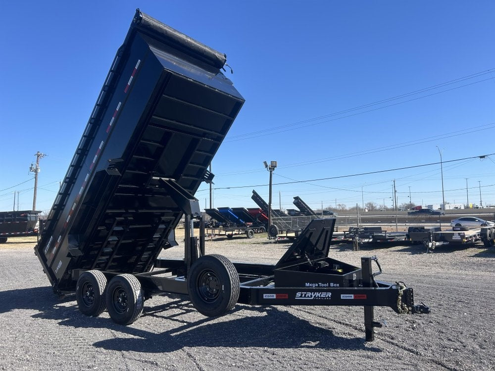 16' Stryker SDT Bumper Pull Dump Trailer 48" Side Walls - (2) 7k Axles - Bumper Pull Dump - Dump Trailers - TrailerSwap