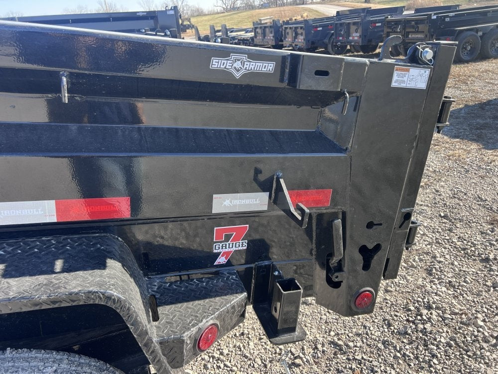 16' x 83" Iron Bull DTB Bumper Pull Dump Trailer 24" Side Walls - (2) 7,000 lb Axles - Telescopic - Bumper Pull Dump - Dump Trailers - TrailerSwap