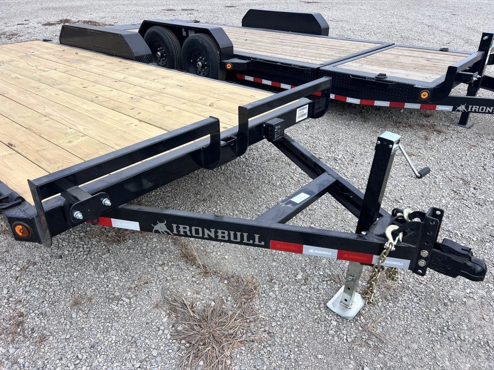 18' Iron Bull EWB Bumper Pull Equipment Trailer Slide In Ramps - (2) 3,500 lb Axles - Equipment Trailers - TrailerSwap