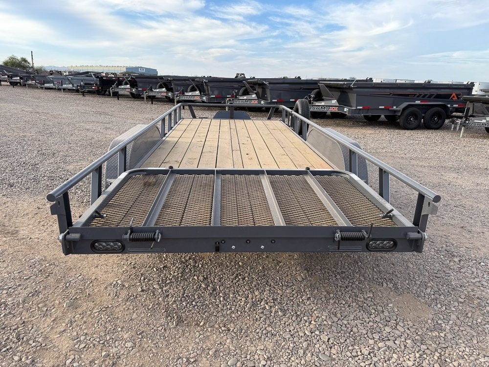 18' UTX Bumper Pull Utility (2) 3.5k Axles, 4' Mesh Flip Ramp - Utility & SXS - Stryker Dealership Group