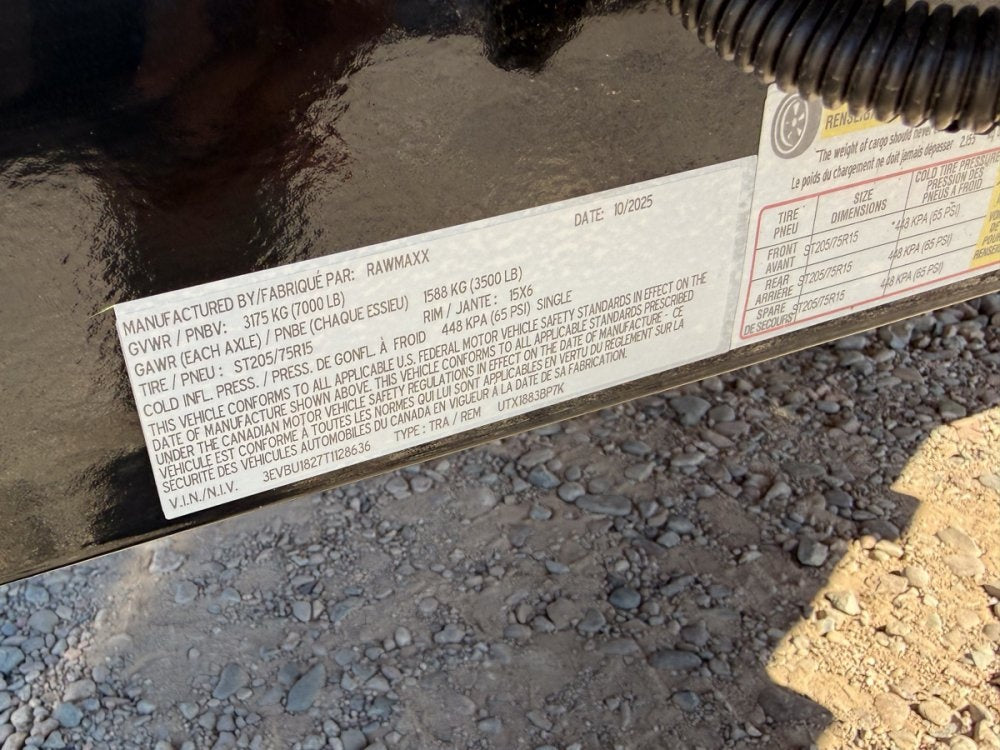 18' UTX Bumper Pull Utility (2) 3.5k Axles, 4' Mesh Flip Ramp - Utility & SXS - TrailerSwap