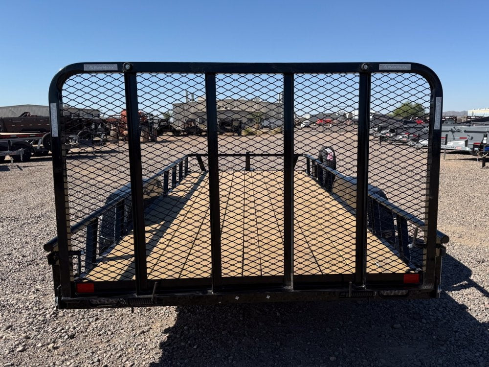 18' UTX Bumper Pull Utility (2) 3.5k Axles, 4' Mesh Flip Ramp - Utility & SXS - TrailerSwap