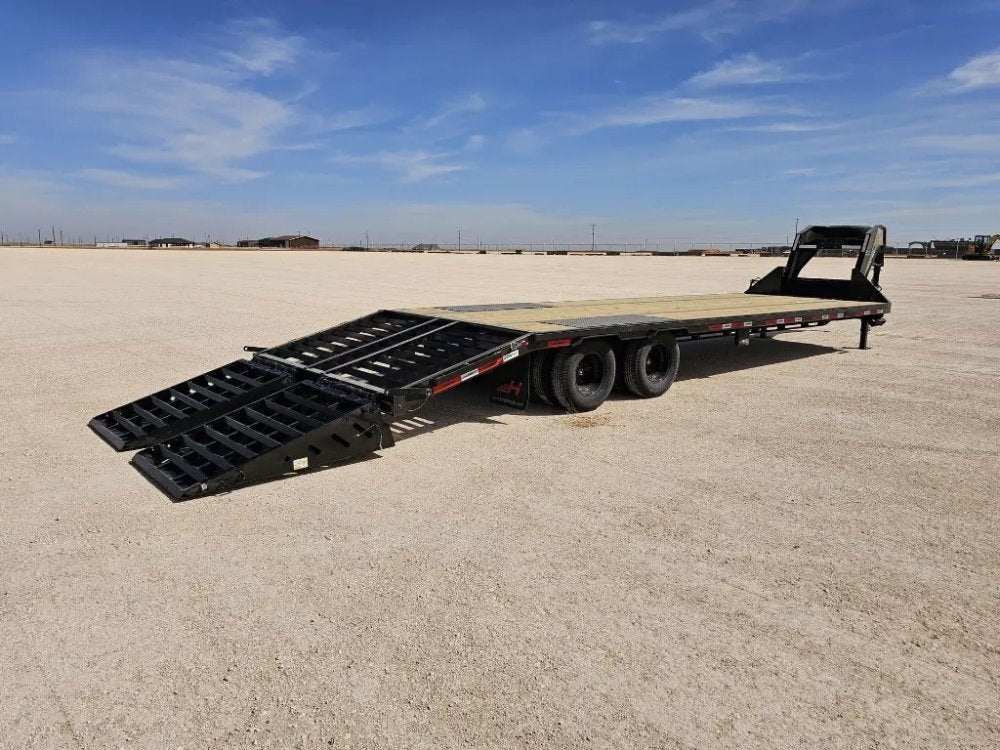 30' Horizon FHZ Gooseneck Dual Wheel Deckover Trailer Mega Ramps - (2) 10K Axles 16430