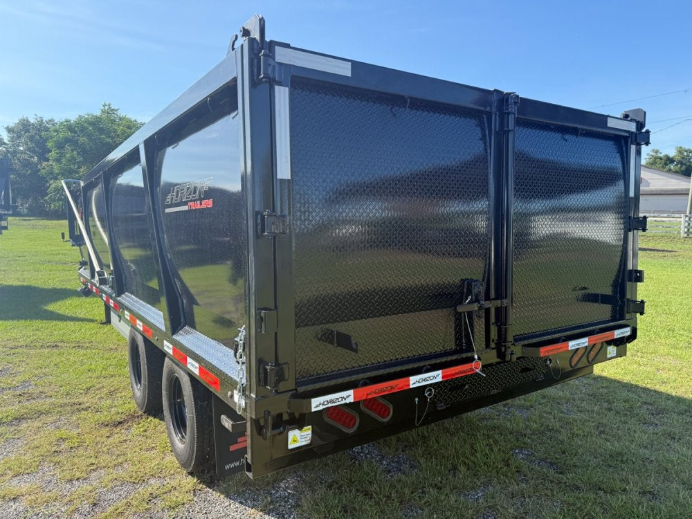 20 Horizon HZH Gooseneck Dump Trailer 48" Side Walls Hydraulic Jacks - (2) 12K Axles - Gooseneck Dump - TrailerSwap
