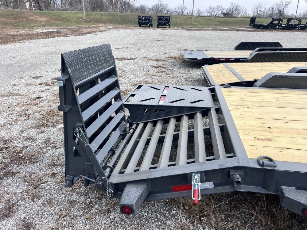 20' Iron Bull EWB Bumper Pull Equipment Trailer Mega Ramps - (2) 7,000 lb Axles - Equipment Trailers - TrailerSwap