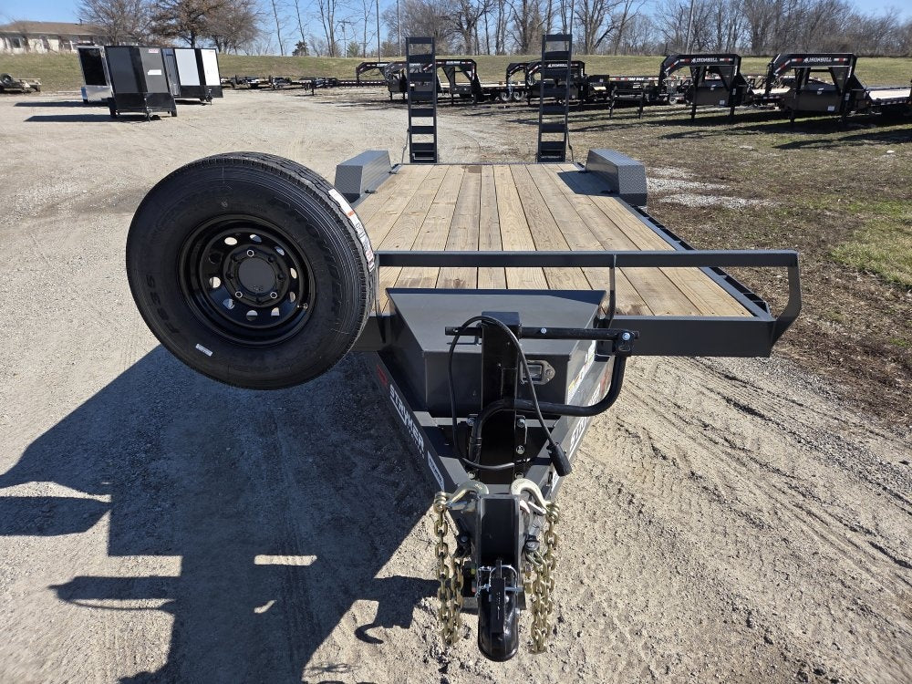 20' Stryker SET Bumper Pull Equipment Trailer Stand Up Ramps - (2) 7K Axles - Low Profile Equipment Trailers - TrailerSwap