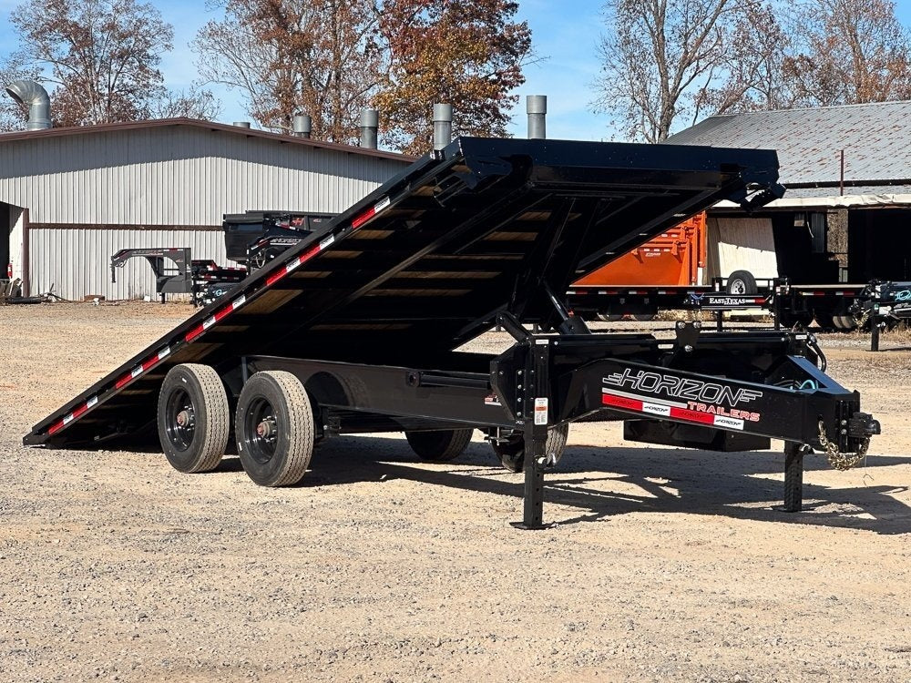 22' Horizon FFT Bumper Pull Full Deckover TIlt Trailer - (2) 10K Axles - Bumper Pull Deckover - Deckover Tilt - TrailerSwap